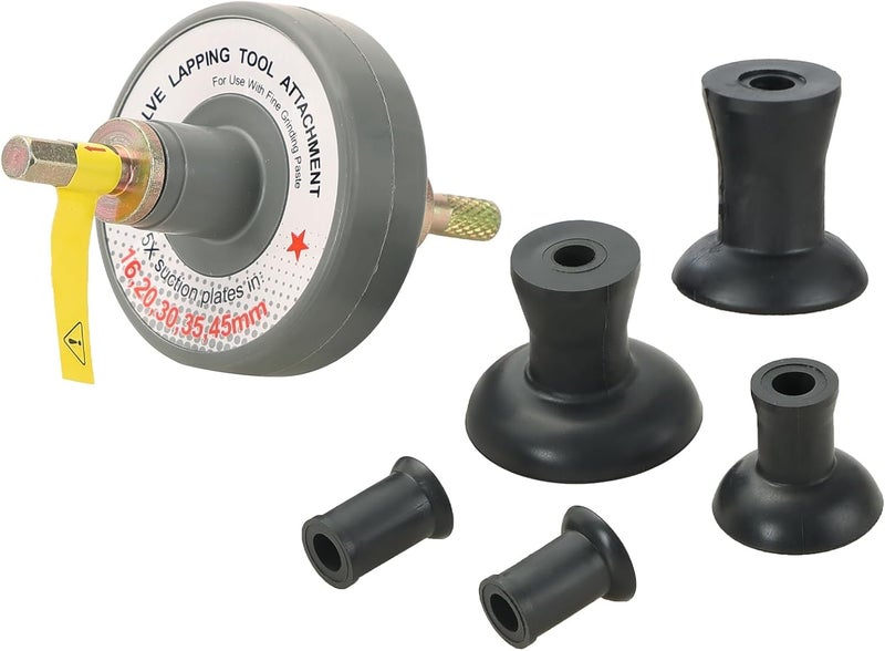 weyleity Valve Lapping Tool Kit | Valve Lapping Attachment Tool with 5 Suction Plates for Grinding Small Engine, Valve Grinding Tool Valve Lapper Kit for Automotive 1000rpm to 1250rpm Working Speed - Image 1
